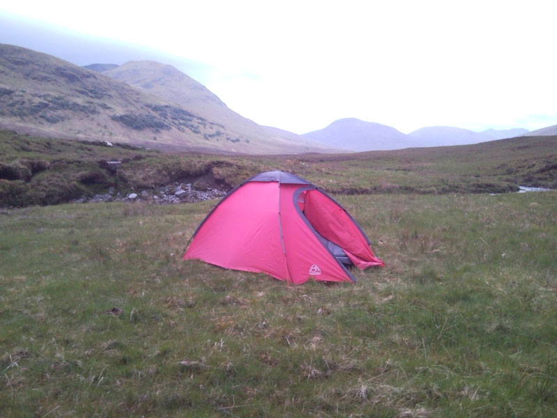 tent pitched