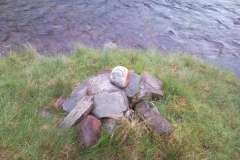 The cairn at the Alt Breabaig ford The cairn at the Alt Breabaig ford