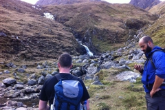 A quick rest before crossing the Allt Choire Chaoil A quick rest before crossing the Allt Choire Chaoil