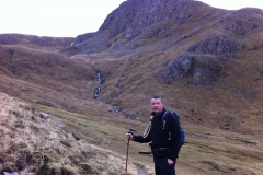 Alan below the creag Scorrie an Sgairne Alan below the creag Scorrie an Sgairne