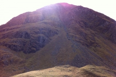 Looking back at the steep Northern face of Meall a Bheallaich Looking back at the steep Northern face of Meall a Bheallaich