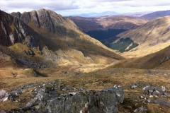 Looking back down the path up the corrie Looking back down the path up the corrie