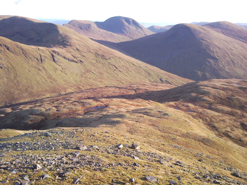 my route down the valley below Meall Gharb