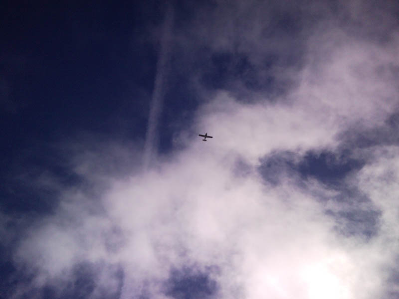 small plane above me