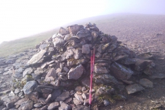 24 Beinn Heasgarnich summit in the mist 24 Beinn Heasgarnich summit in the mist