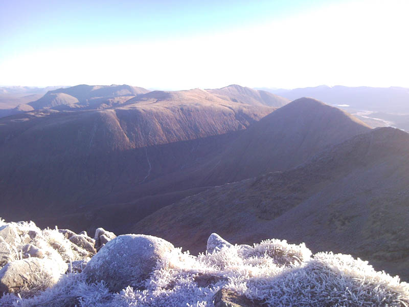 Looking east to Glas Bheinn Mhor and friends from Starav