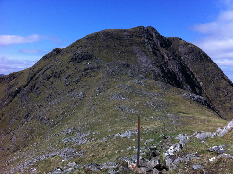 The ascent up to Sgor na h-Ulaidh