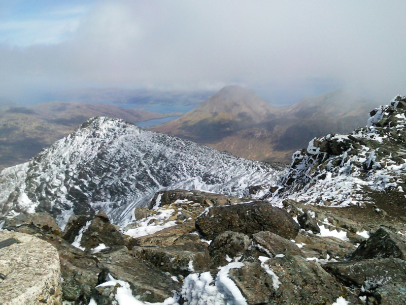 Sgurr a Bhastier ridge from Bruach na Frithe summit with Glamaig in the background