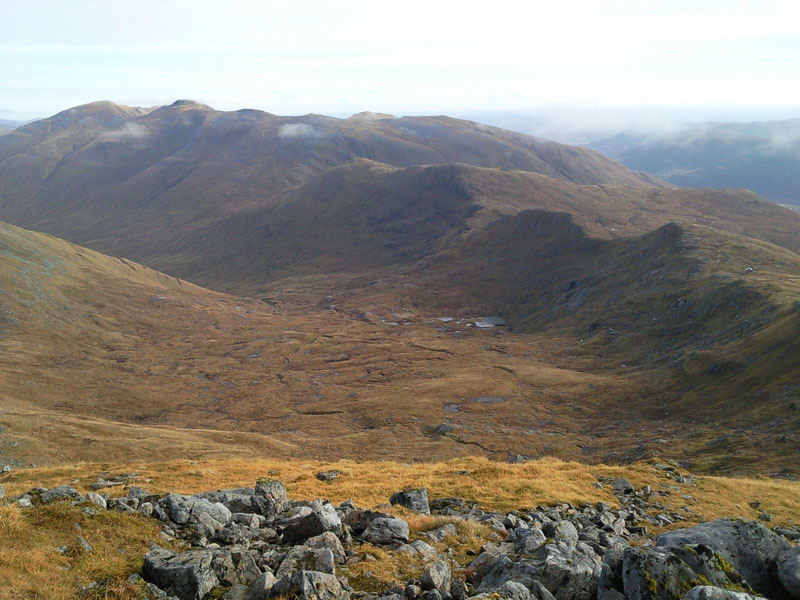 Looking back along the ridge to mam Sodhall