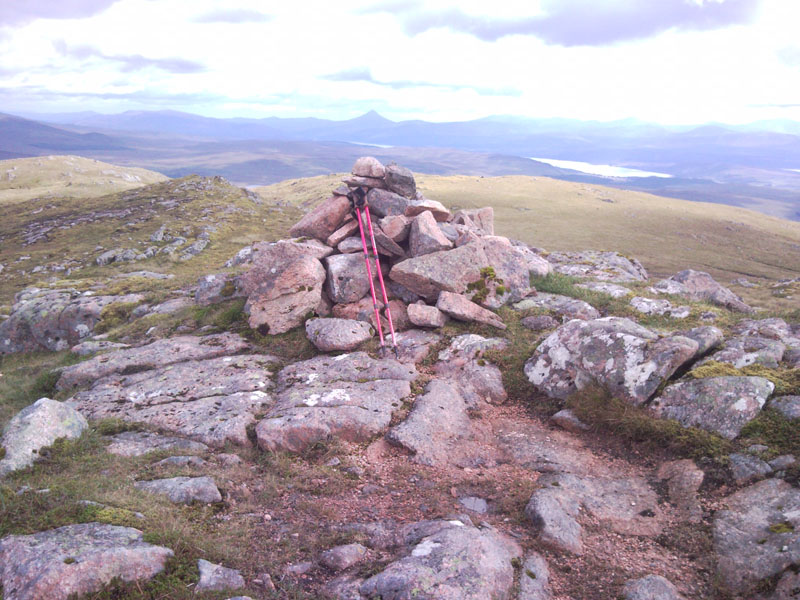 Meall na Meoig summit with Schehallion in the background