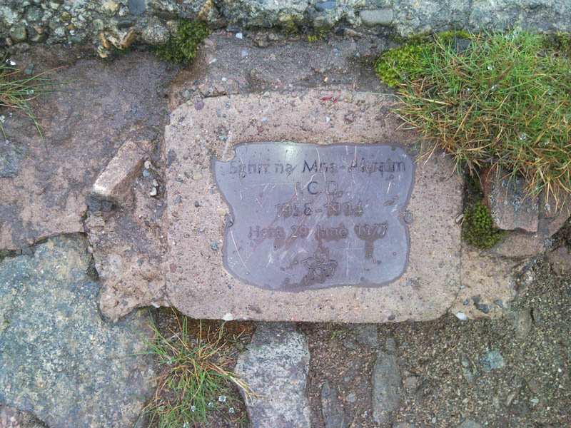 15 memorial plaque at the saddle