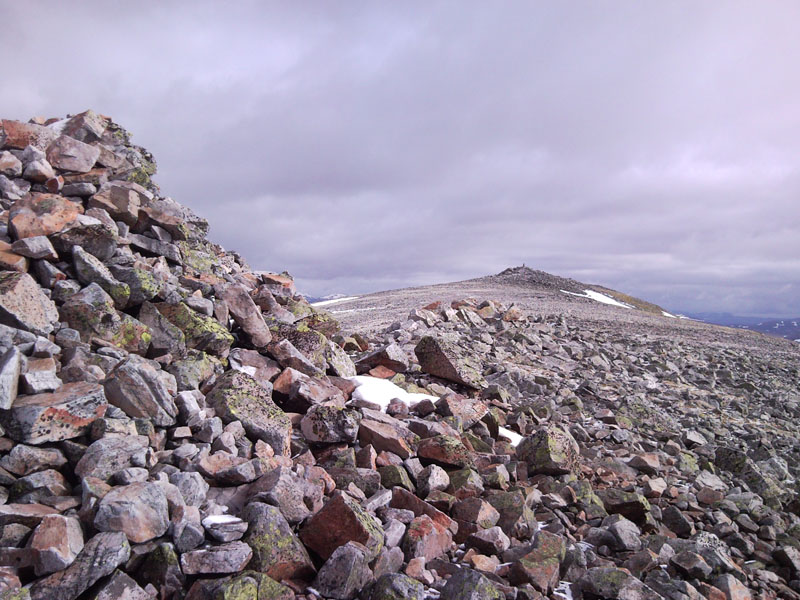 10 first cairn looking at trig point on Carn Nan Gabhar