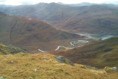 Looking back to the boggy Glen Looking back to the boggy Glen