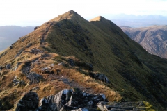 The ridge to the trig point The ridge to the trig point