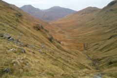 View down Gleann Cuirnean View down Gleann Cuirnean