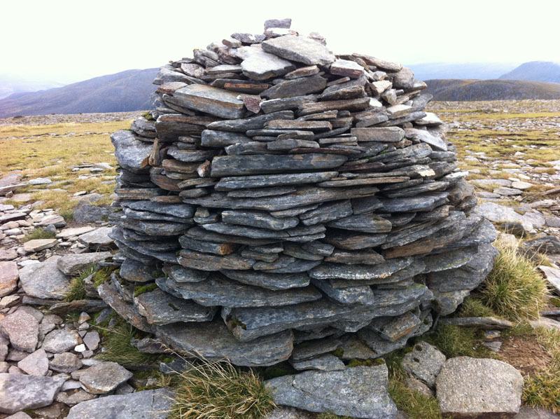 first cairn 100m from summit