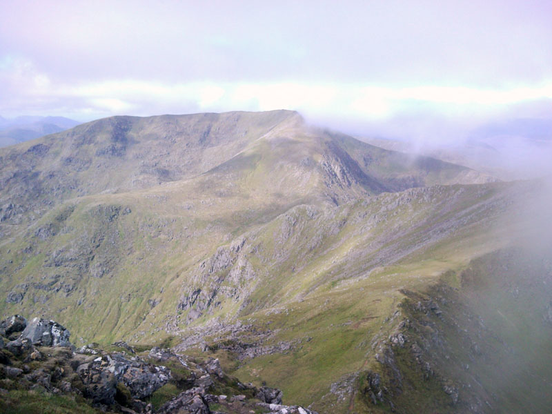 An Socach summit in the centre of the photo