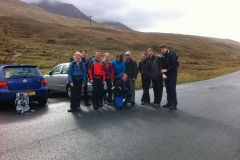 Day1 the Motley Crew just outside the YMCA Hostel Glenbrittle Day1 the Motley Crew just outside the YMCA Hostel Glenbrittle