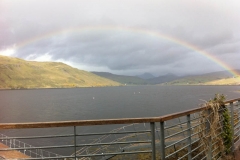 Lochside evening rainbow Lochside evening rainbow