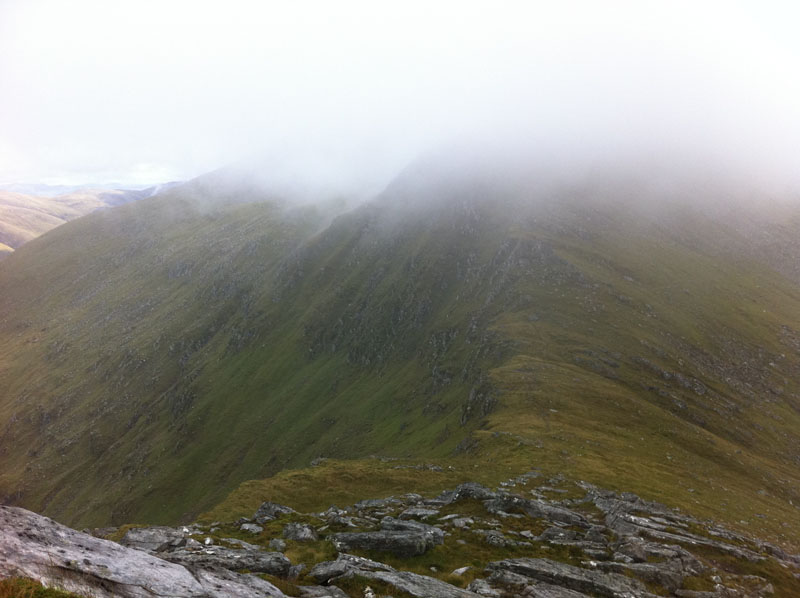Drop to the Bealach and then ascend to Sgurr a'Chaorachain