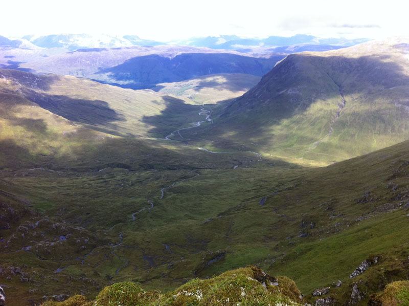 View down the glen and back to Craig