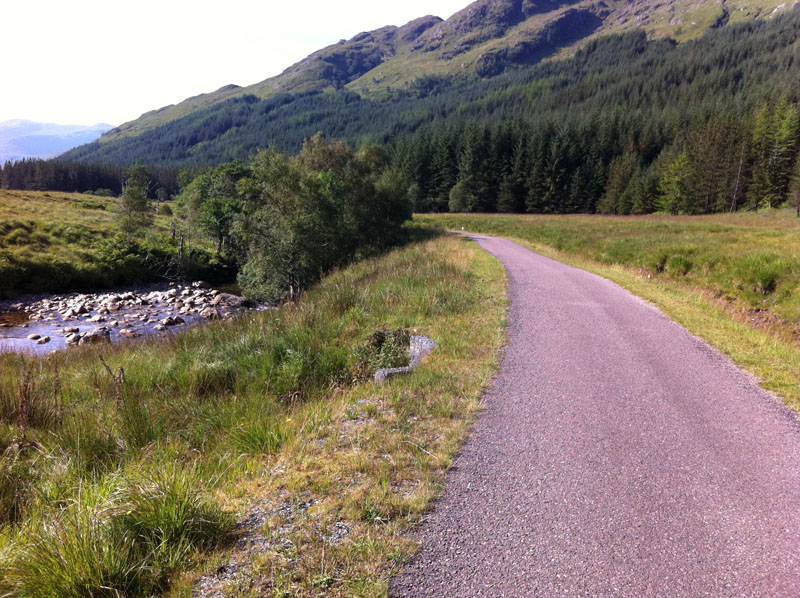 Looking back at the road in. Excellent for cycling