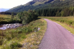 Looking back at the road in. Excellent for cycling